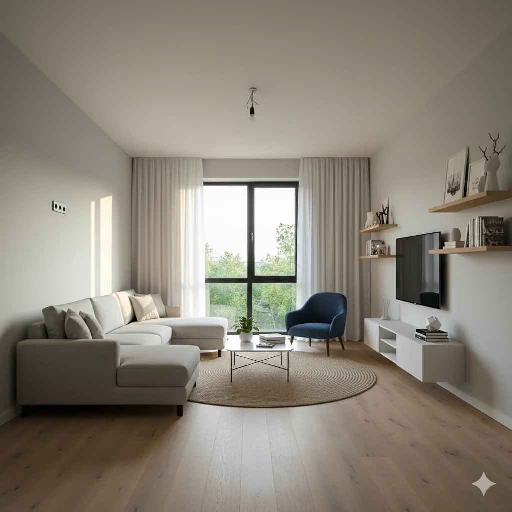 Room after virtual staging